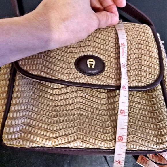 Etienne Aigner Mini Straw Crossbody Bag - Picture 9 of 10